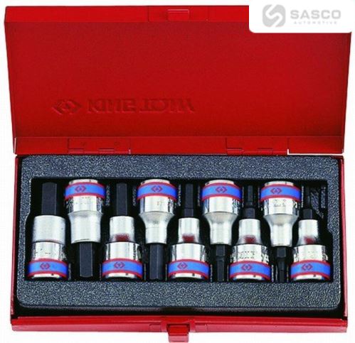 SADA ZÁSUVEK 1/2" HEX 9 KUSŮ 3-14MM