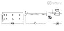 BATERIE 12V 185AH ZAP 1000A ENERG