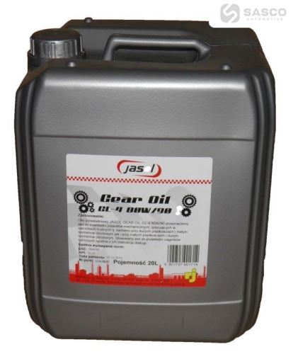 OLEJ DO PŘEVODOVKY GL4 SAE 80W90 20L JASOL