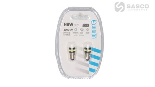 LED ŽÁROVKA H6W 12/24V 2KS.