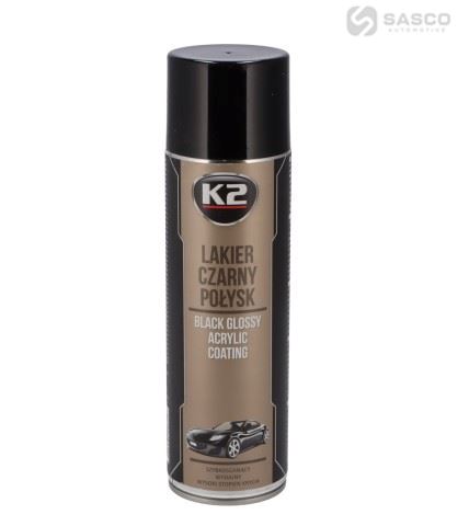 LAK ve spreji K2 500ML ČERNÝ LESK
