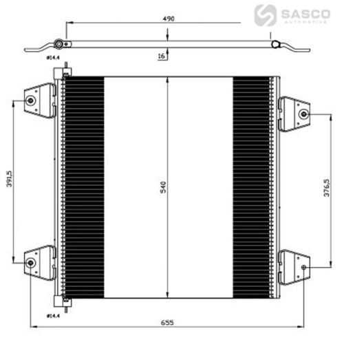 CHLADIČ KLIMATIZACE DAF XF105 10,05-