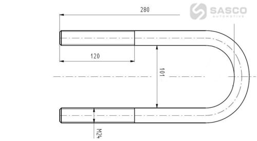TŘMEN PERA BPW M24X3X101X280