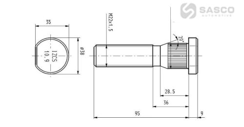 ŠROUB GIGANTHO KOLA M22X1,5X95